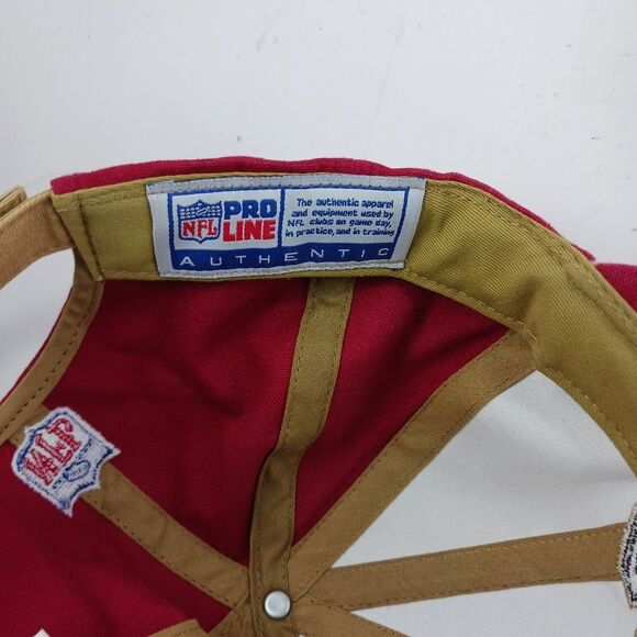 SAN FRANCISCO 49ers Genuine Reebok NFL Pro Line Hat Vintage Hook/Loop OS ....... - Picture 8 of 9